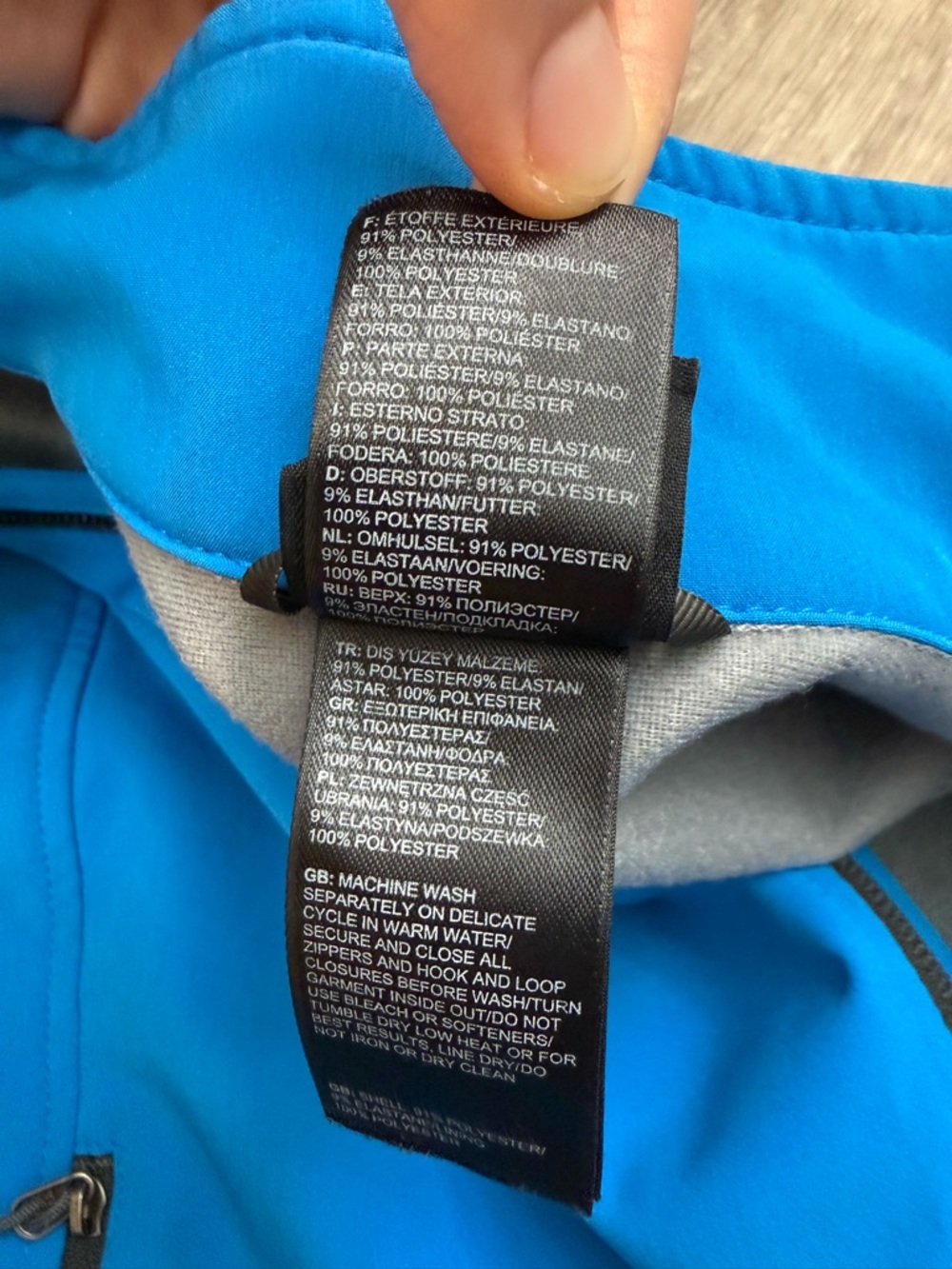 The North Face Athens Blue Troglo Vest Soft Shelled Lined Full Zip Medium - Picture 6 of 8